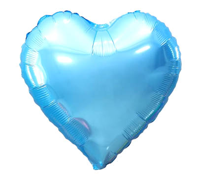 Light Blue Heart Shape Mylar Balloon Singapore